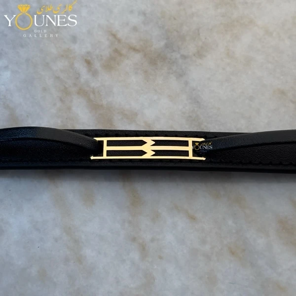 دستبند طلا چرم مردانه L174